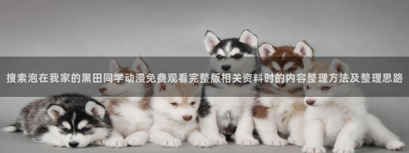 香蕉成熟时在线看:搜索泡在我家的黑田同学动漫免费观看完整版相关资料时的内容整理方法及整理思路配图